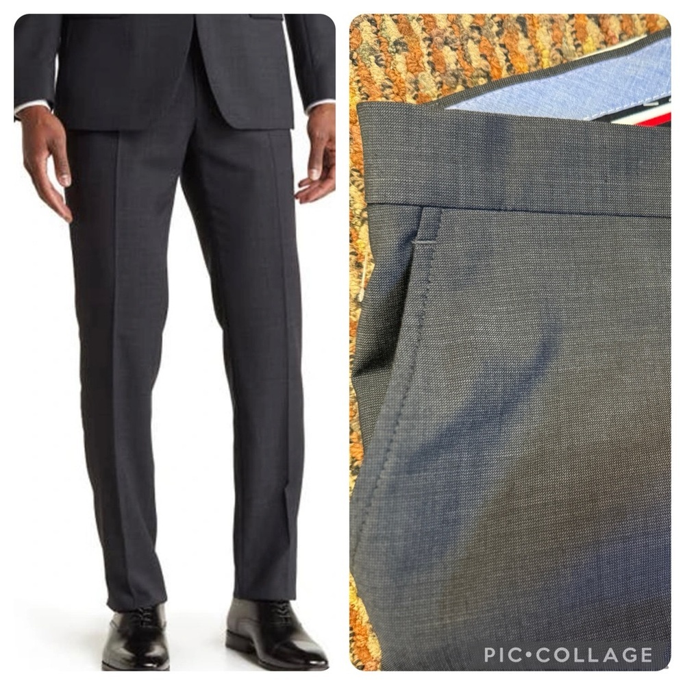 Tommy Hilfiger | Men's Charcoal Wool-Blend "Archer" Pants in‎ Charcoal, 40W